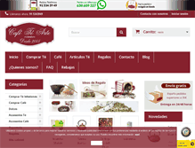 Tablet Screenshot of cafetearte.es